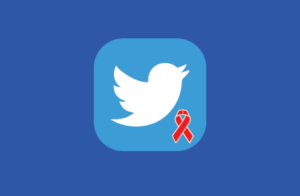 Twitter icon with HIV ribbon